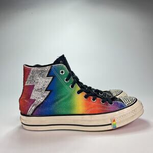 Converse Chuck Taylor All Star 70 Hi Pride Rainbow Glitter Shoes Women Size 10.5